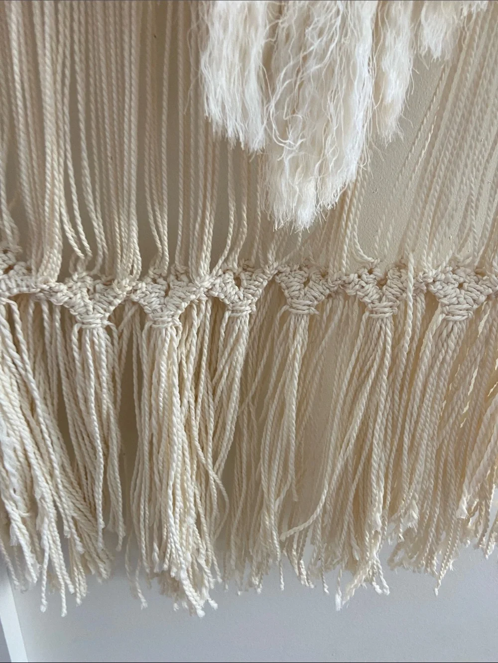 Pottery Barn Cream Macramé Wall Hanging